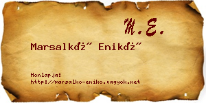 Marsalkó Enikő névjegykártya