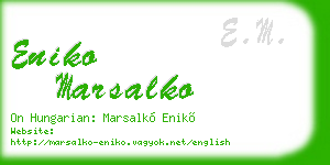eniko marsalko business card